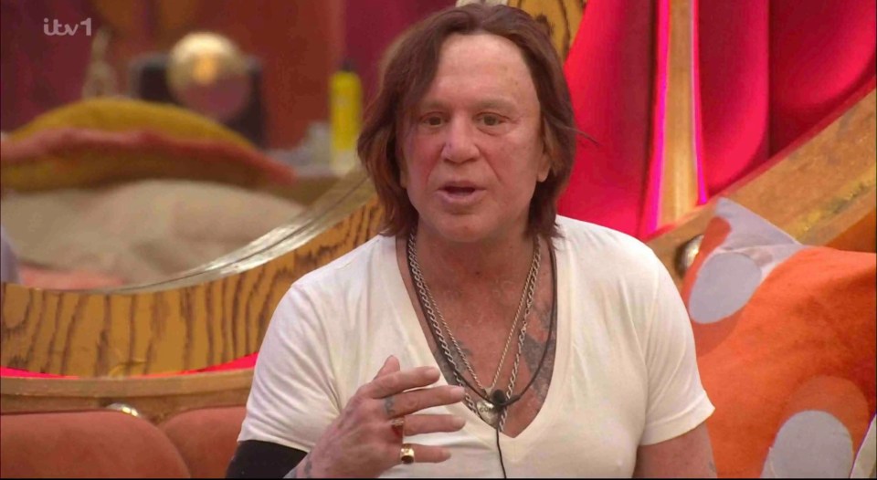 Mickey Rourke on Celebrity Big Brother.