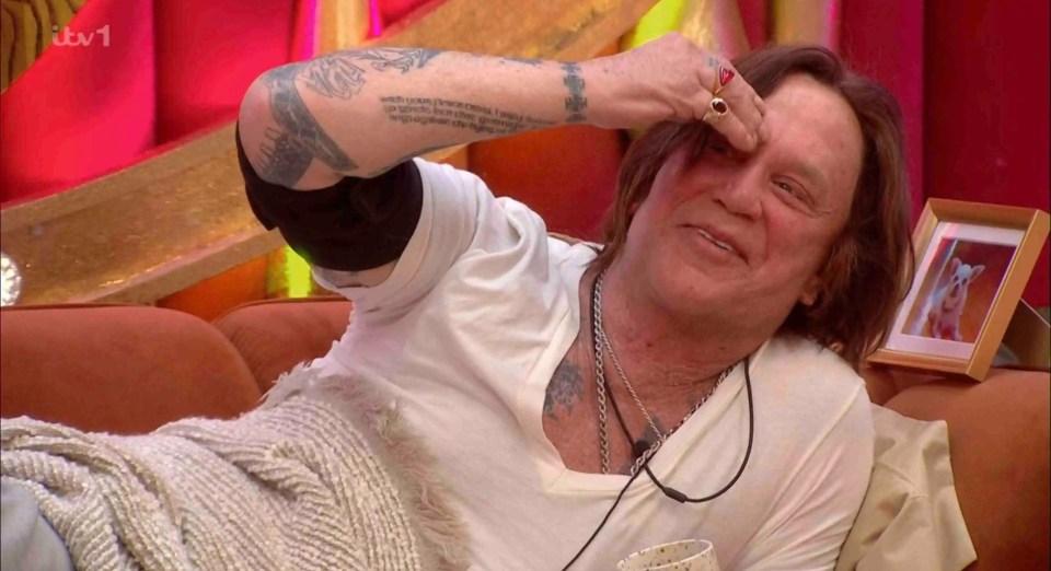 Mickey Rourke on Celebrity Big Brother.