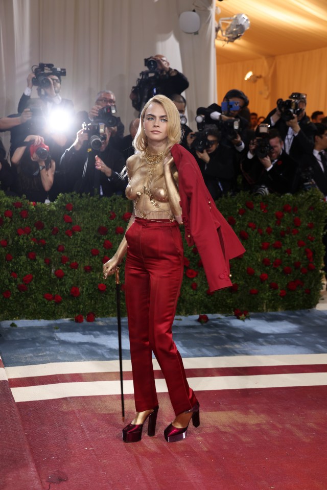 Cara Delevingne at the Met Gala.