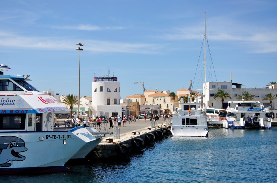 Ferry port in La Savina, Formentera.