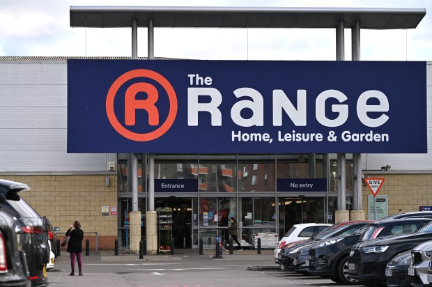 The Range home, leisure, and garden store entrance.