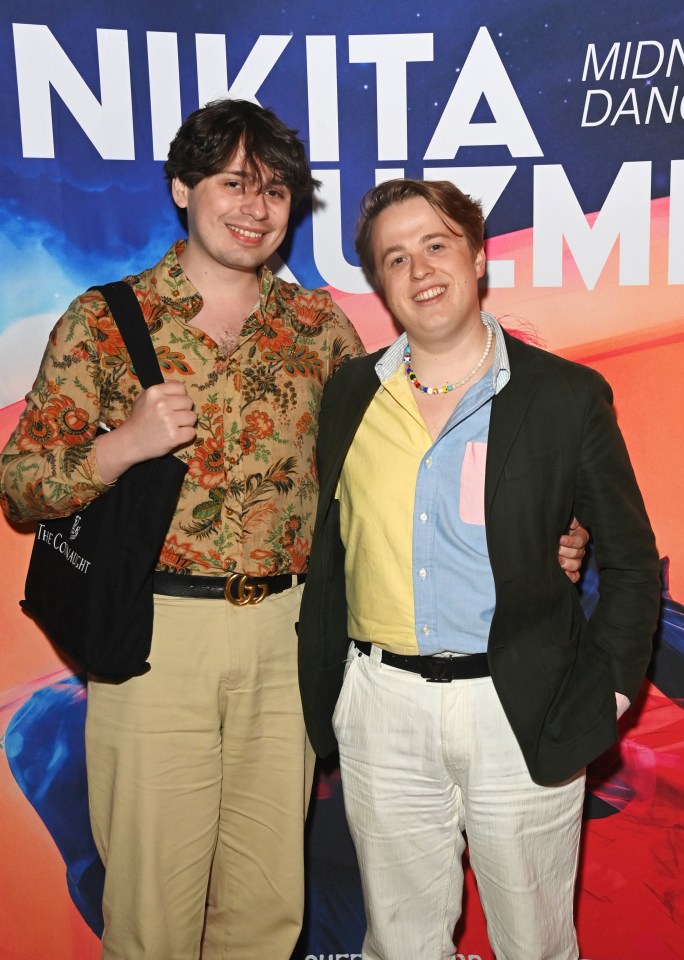 Jordan Sangha and Henry Southan at a press night.