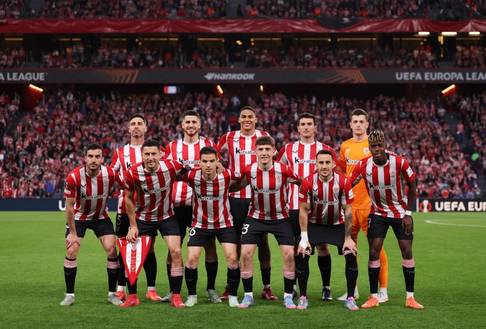 Athletic Club soccer team posing for a photo.