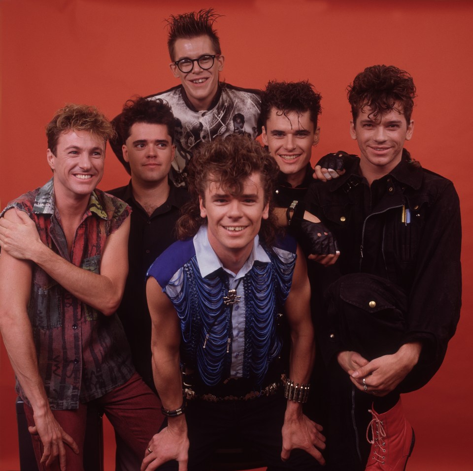 Portrait of the band INXS.