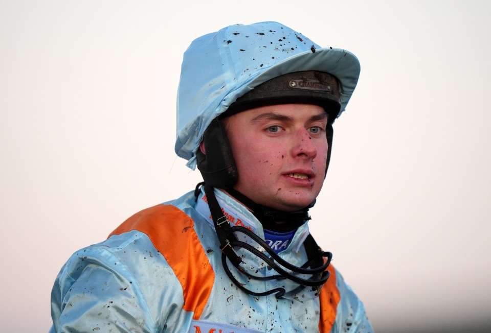 Sean Bowen after winning a horse race.