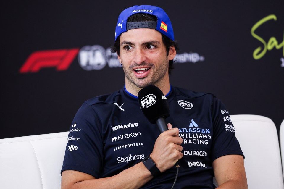 Carlos Sainz, Williams Racing driver, at a press conference.