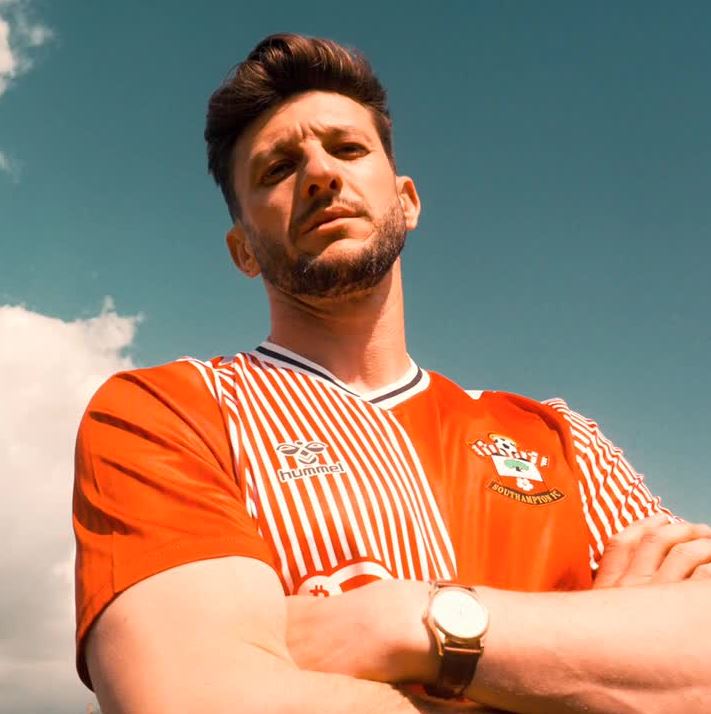 Adam Lallana in a Southampton FC jersey.