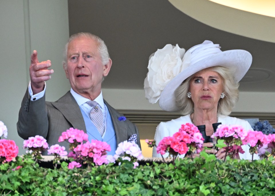 King Charles and Queen Camilla at Royal Ascot.