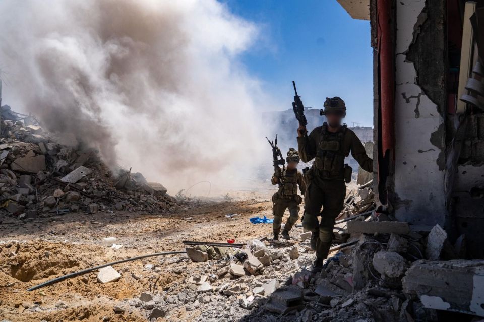 Israeli soldiers in the Gaza Strip during an operation.