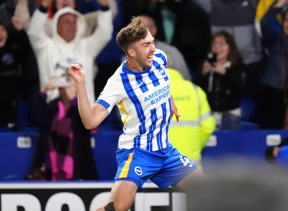 Jack Hinshelwood celebrating a goal.