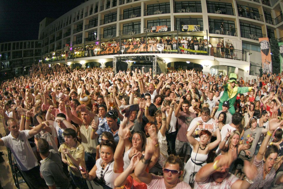The Ting Tings performing at the Ibiza Rocks Hotel.