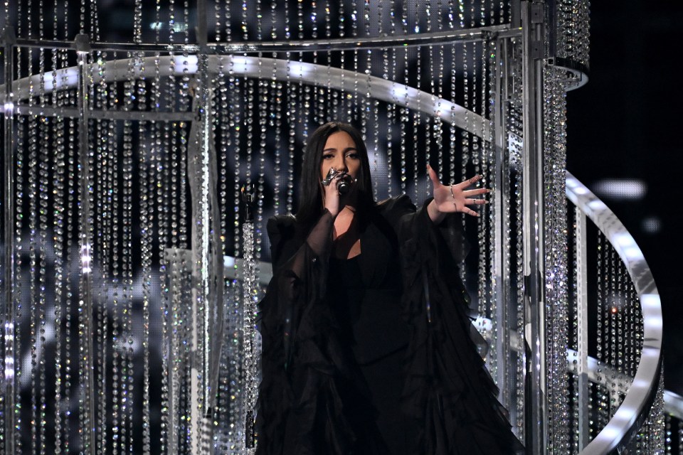 Yuval Raphael performing at Eurovision.