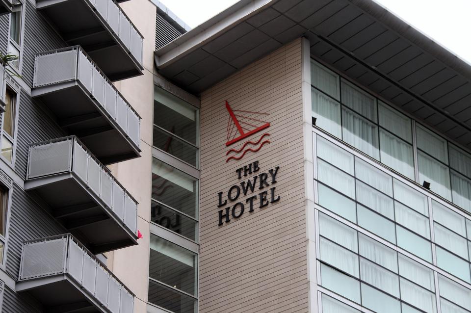 The Lowry Hotel sign on a building.