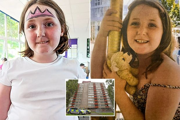 An image collage containing 3 images, Image 1 shows Photo of Minnie Rae Dunn, an eight-year-old girl, Image 2 shows Photo of Minnie-Rae Dunn holding a teddy bear, Image 3 shows Photo of Pickwick House in Portsmouth following the death of an eight-year-old girl