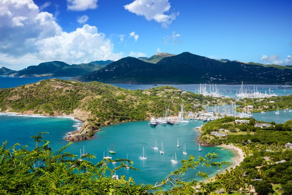 Aerial view of Antigua Yacht Club.