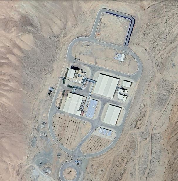 Satellite image of a suspected Iranian nuclear facility.