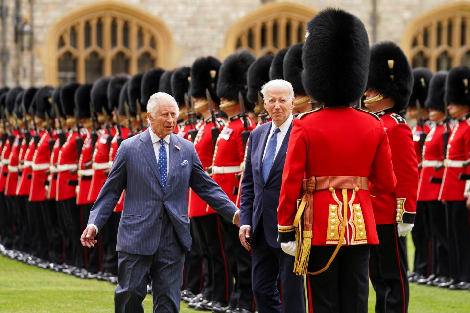 President Biden and King Charles III at Windsor Castle.