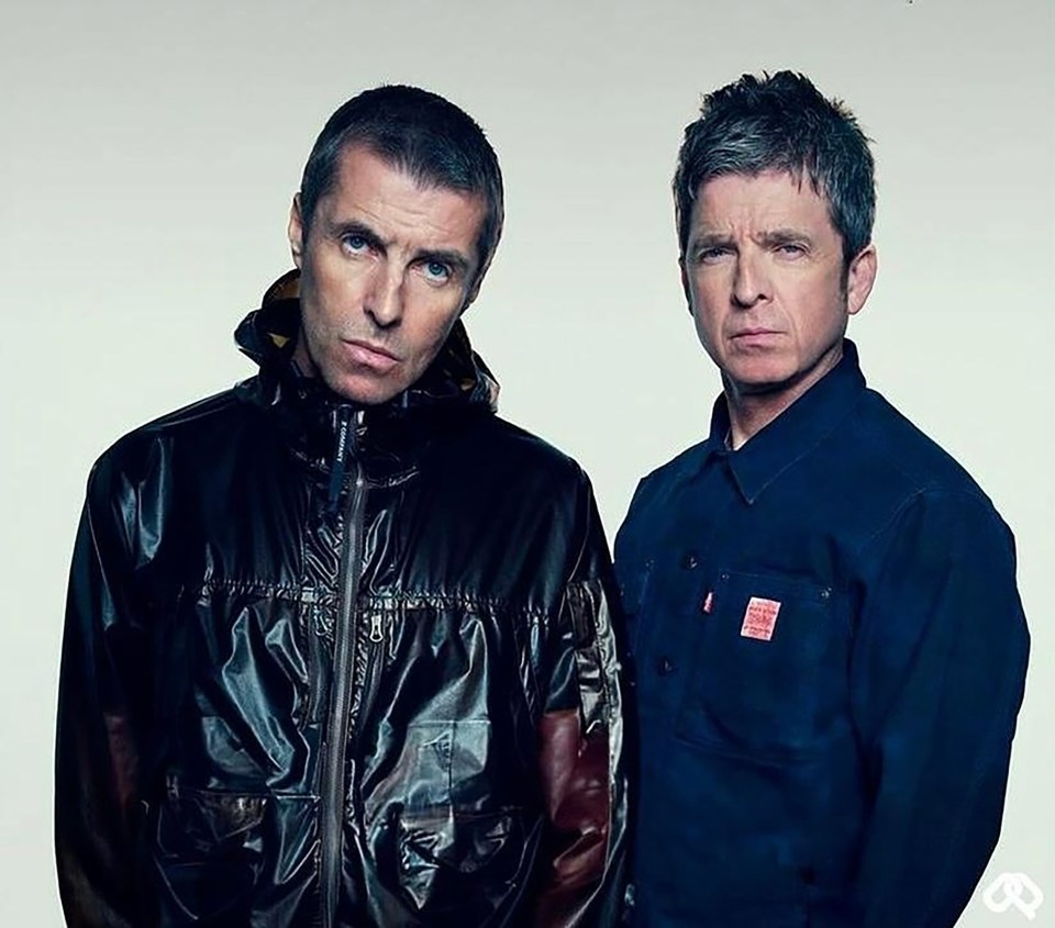 Promotional photo of Noel and Liam Gallagher.