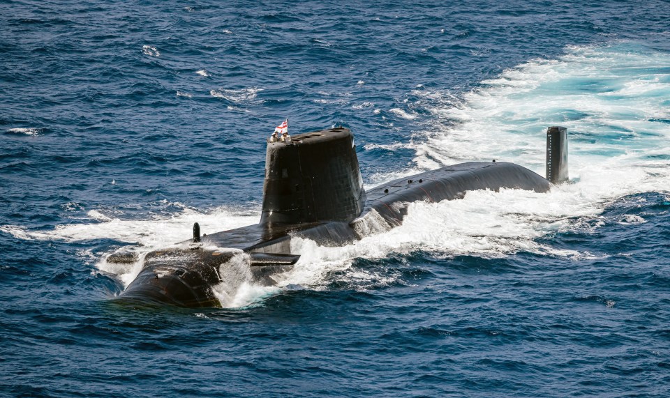 HMS Astute submarine underway during Operation Highmast.