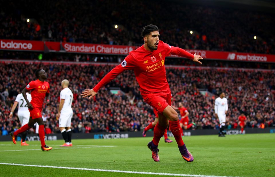 Emre Can scored Liverpool's third on the night