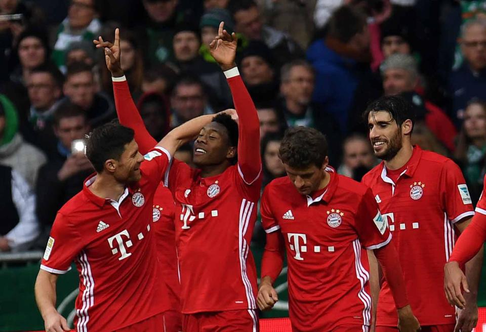  A David Alaba free kick put Bayern 2-0 up