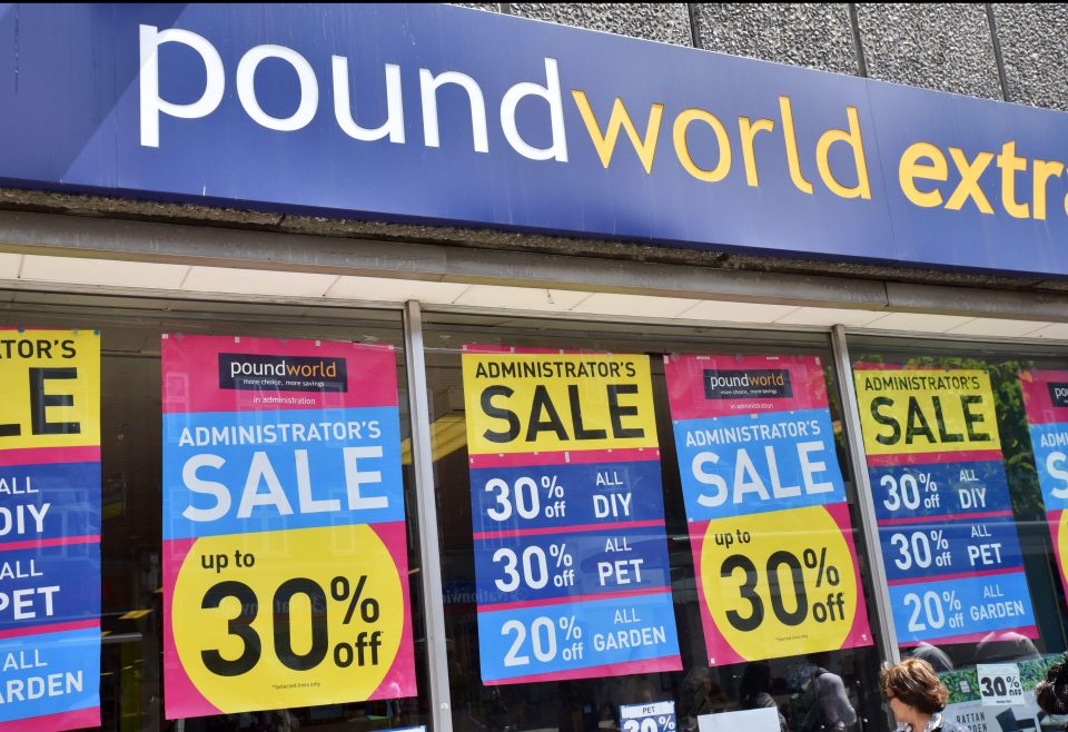  Administrators to retailer Poundworld are to close 25 stores, resulting in 242 job losses