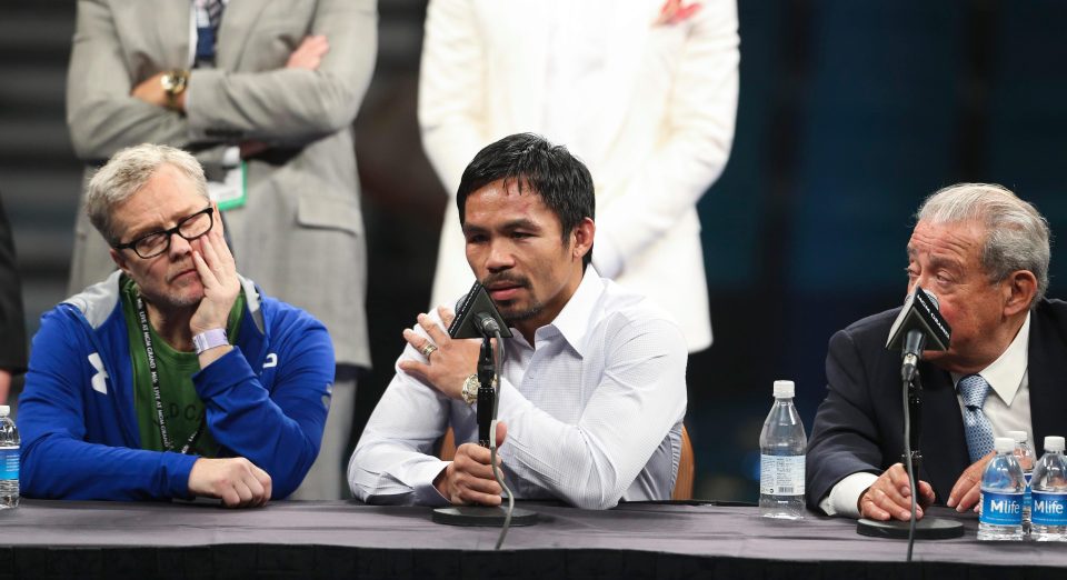  Pacquiao claimed he fought Mayweather with an injured shoulder