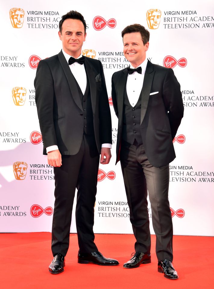  Ant returned to the Baftas red carpet after taking a break last year