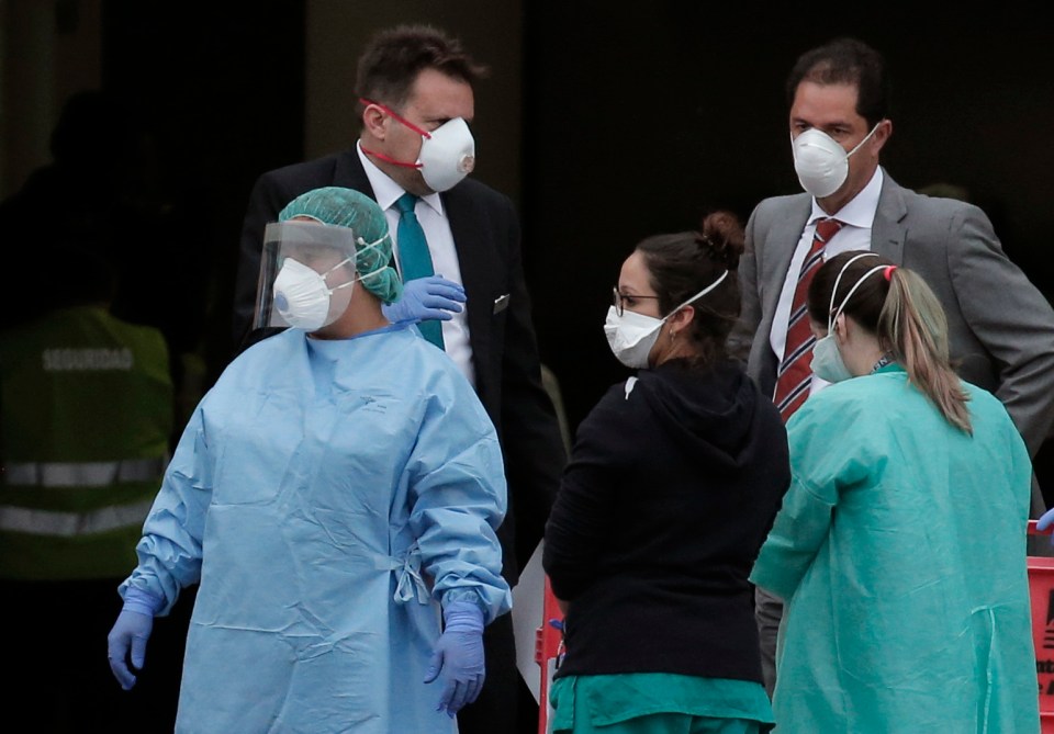  Holidaymakers were seen being temperature-checked before leaving the hotel