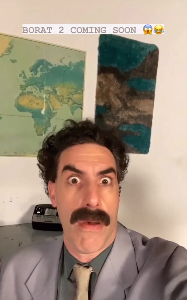 Borat, played by Sacha Baron Cohen, dips his toe in American politics in his new movie