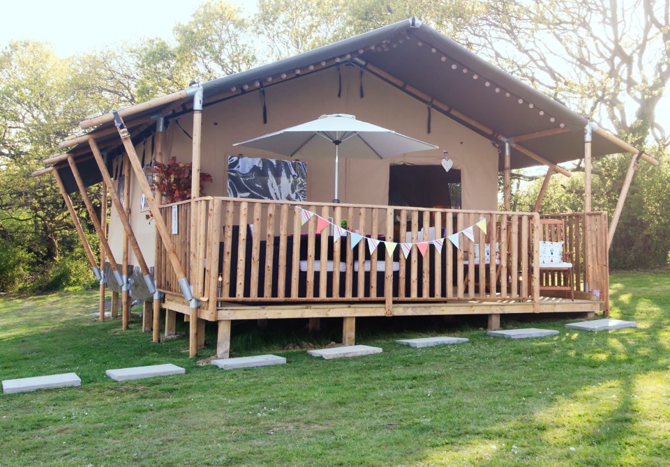 The village boasts eight luxury holiday homes and safari tents with hot tubs
