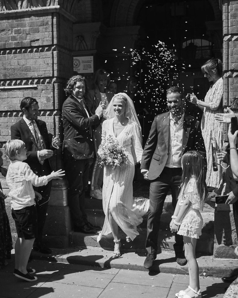 Lara Stone has married David Grievson