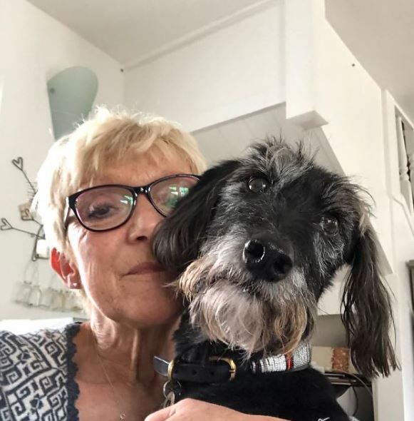 Gillian lives with rescue dog Scruff