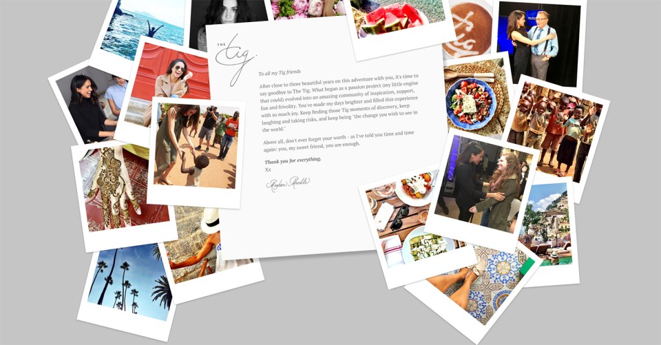 The letter Meghan wrote when she closed The Tig in April 2017
