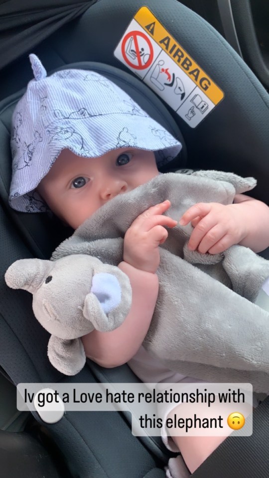 Millie posted a second snap of her son Chester Bleu