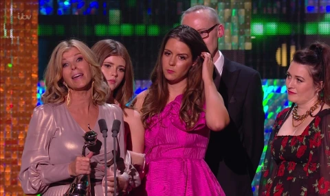Kate was emotional as she accepted the award