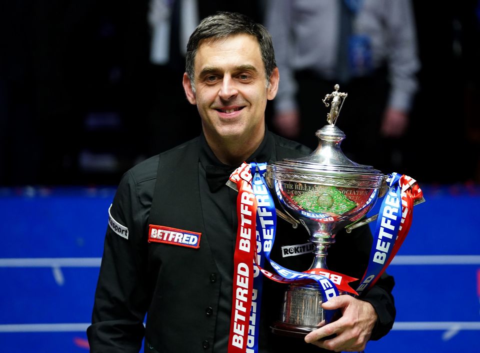 Ronnie O’Sullivan won his seventh snooker World Championship in May