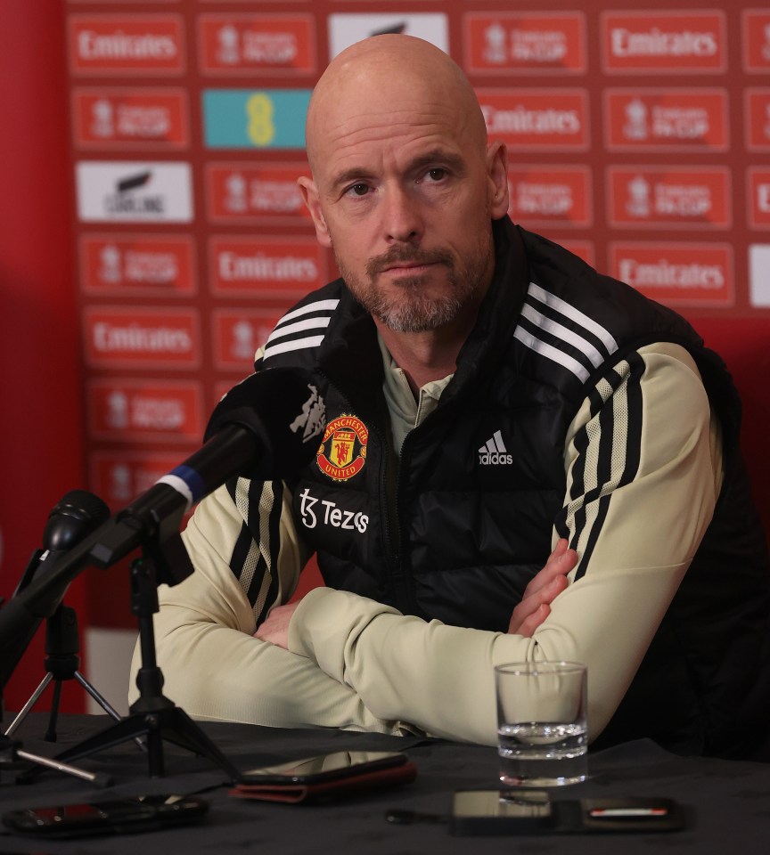 Erik ten Hag looked unusually nervous when he spoke ahead of the Brighton tie