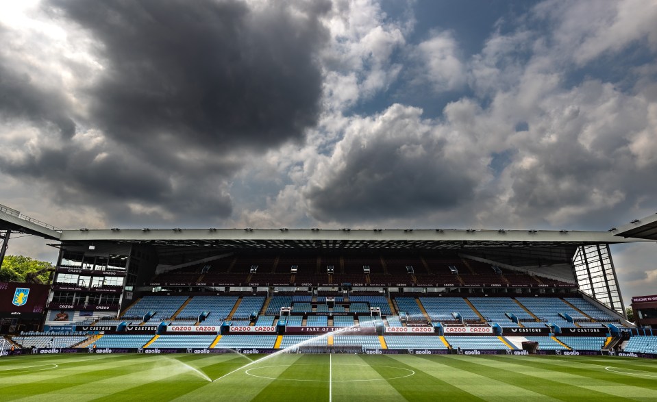 BIRMINGHAM, ENGLAND - MAY 28: A general view of the Villa Park stadium during the Premier League match between Aston Villa and Brighton & Hove Albion at Villa Park on May 28, 2023 in Birmingham, England. (Photo by Andrew Kearns - CameraSport via Getty Images)