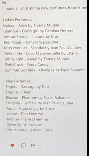 A shopper shared what each perfume is a dupe of