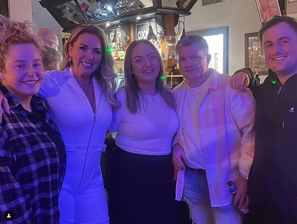 Ricky and Claire happily posed for pictures with staff at The Crown