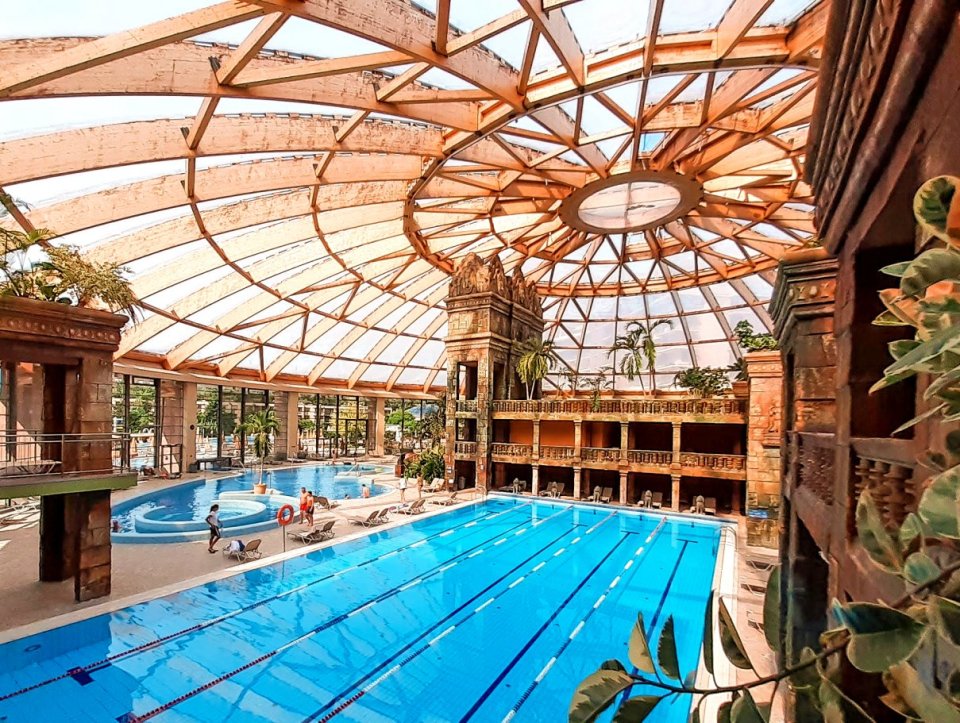 There are 15 pools at the site altogether including some indoor and some outdoor