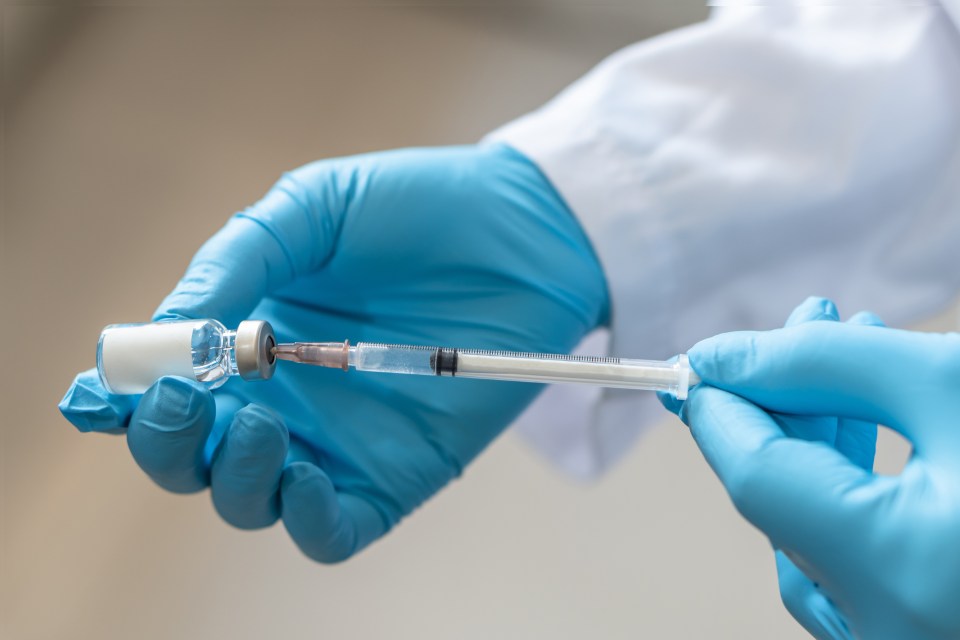 Vaccine for vaccination, medical immunization for patient treatment from disease such as coronavirus, covid-19, cervical cancer, hpv, measles, meningitis, pertussis, pneumonia, tetanus, or typhoid