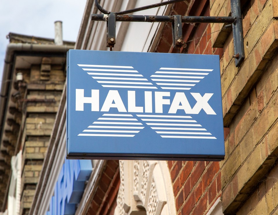 Halifax bank sign on a brick building.