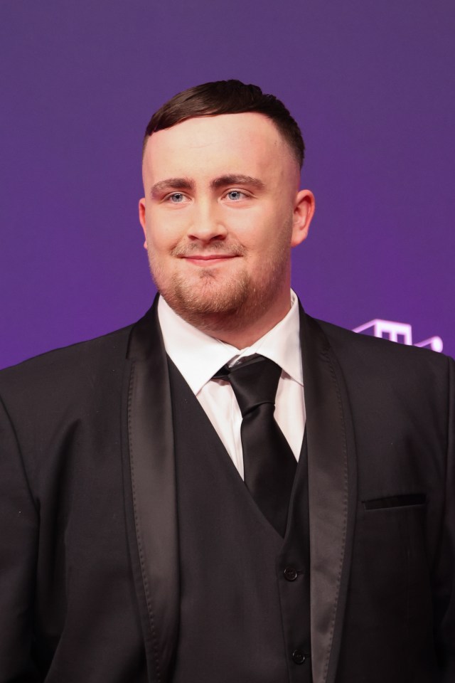 Luke Littler at the BBC Sports Personality of the Year Awards.