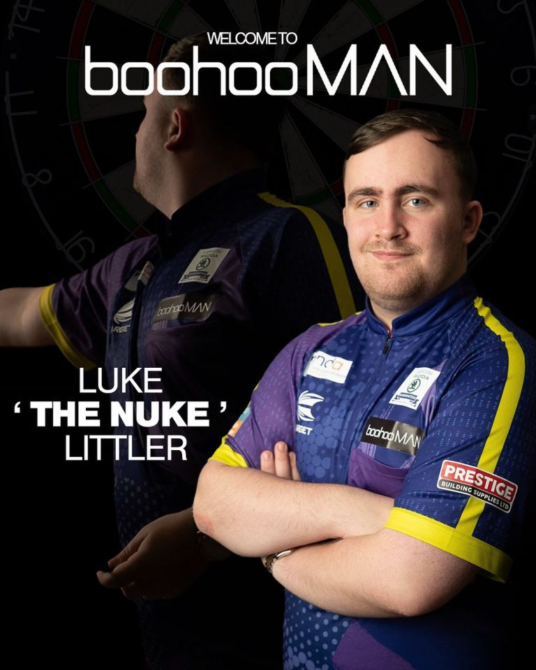 Luke "The Nuke" Littler, Boohoo Man darts player.