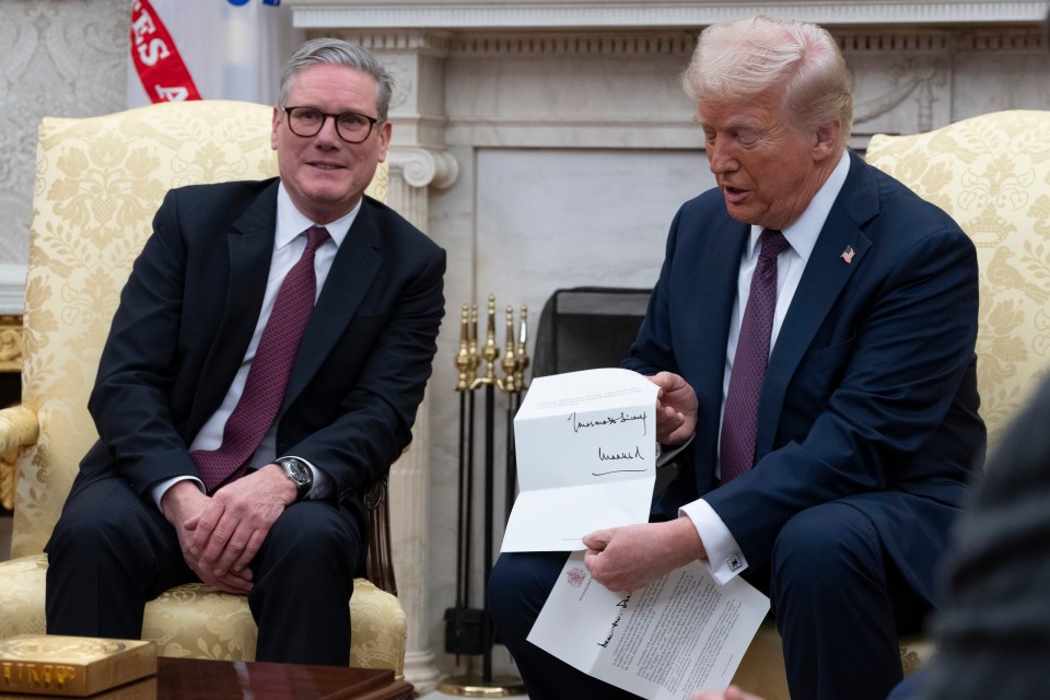 Donald Trump and Keir Starmer meeting in the Oval Office.