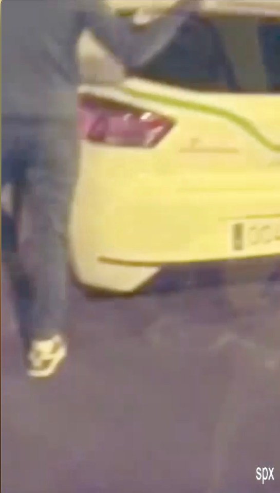 Rental cars burning in Tenerife.