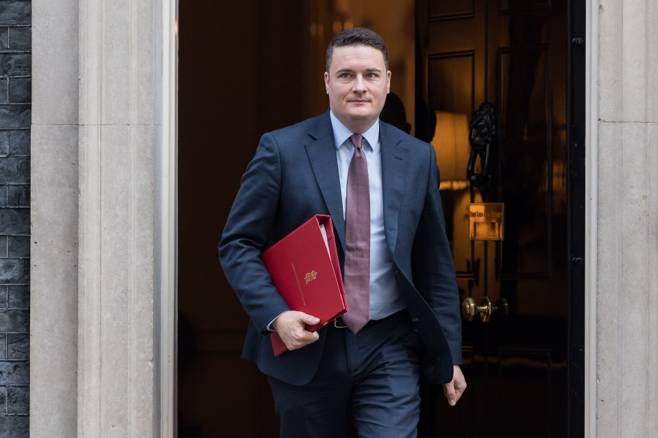 Wes Streeting, Secretary of State for Health and Social Care, leaving 10 Downing Street.