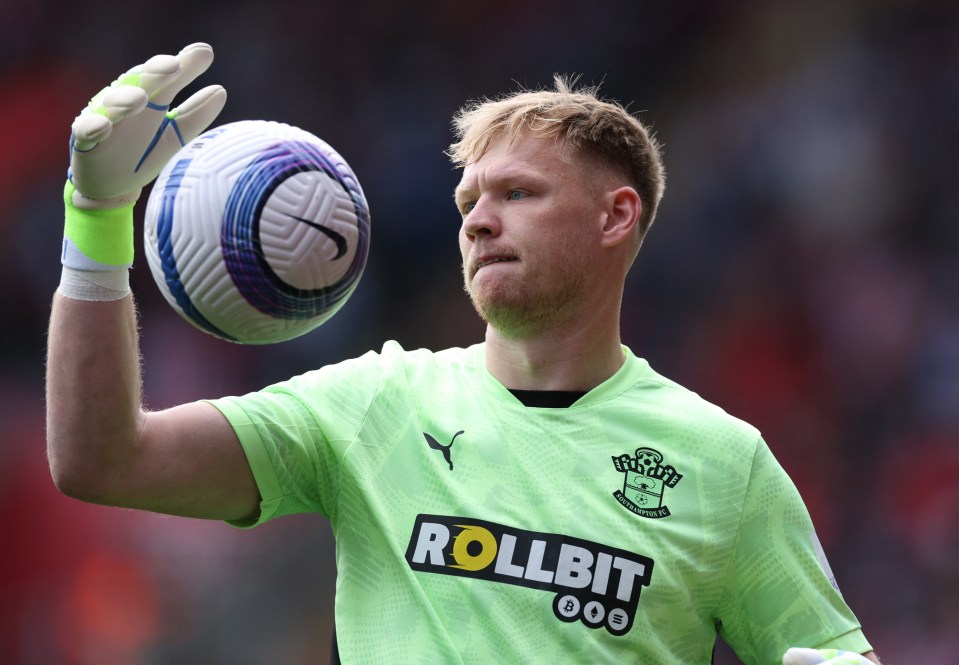 Aaron Ramsdale of Southampton in action.